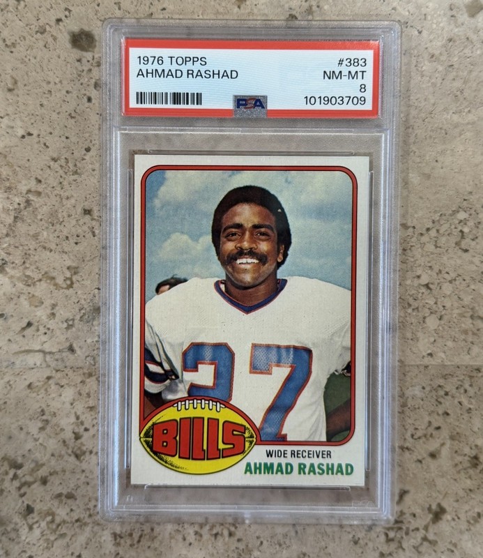 1976 Topps #383 Ahmad Rashad PSA 8 NM-MT Buffalo Bills Vintage Football Card
