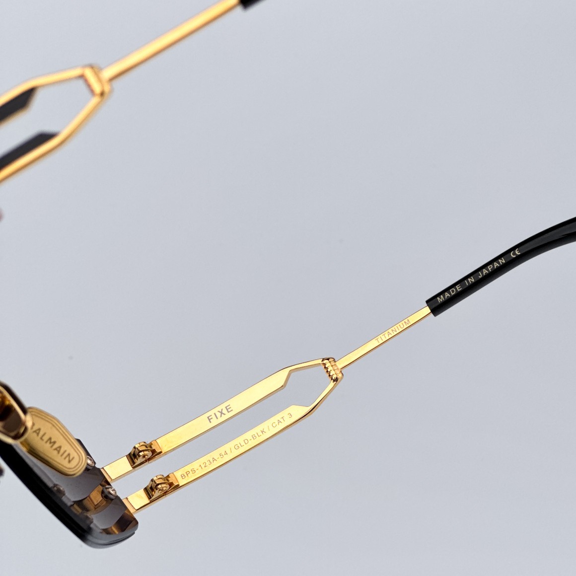 Balmain Women Sunglasses Titanium Gold Black Grey Geometric FIXE BPS-123A-54 Balmain Women Sunglasses Titanium Gold Black Grey Geometric  main image 3