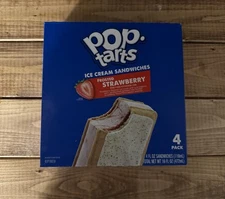 Pop Tarts Strawberry Ice Cream Sandwich Ships Frozen Overnight Rare Snack New