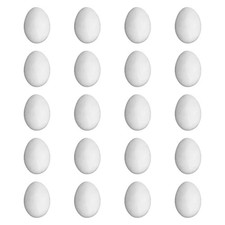 20Pcs Solid Simulation Pigeon Eggs Dove False Egg Decor Supply Doves and Lay