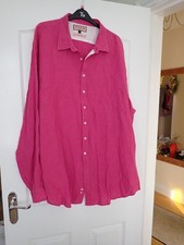 Camicia Thomas Pink Jermyn street fucsia/corallo XXL lino manica lunga
