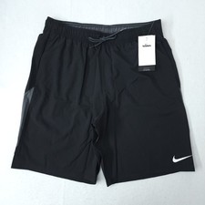 NIKE Swim Men s Swim Trunks Shorts Black NESSA482 Mesh Brief Lined Size L NWT
