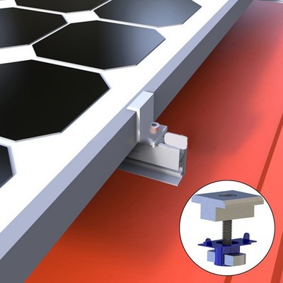 Solar Panel End Clamps with Cone Nuts for Easy DIY Installation - Pack