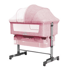 Baby Bassinet, Bedside Sleeper, Foldable Crib, Adjustable Portable Bed