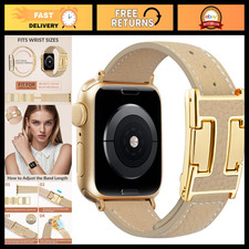 Stylish Leather Magnetic Band for Apple Watch - Women's Compatible Strap