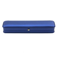 PU Leather Necklace Box Rectangle Royal Blue Bracelet Case Box Velvet Interio...