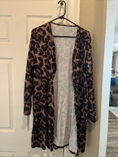 Women's Long Cheetah Print Over Shirt New Condition