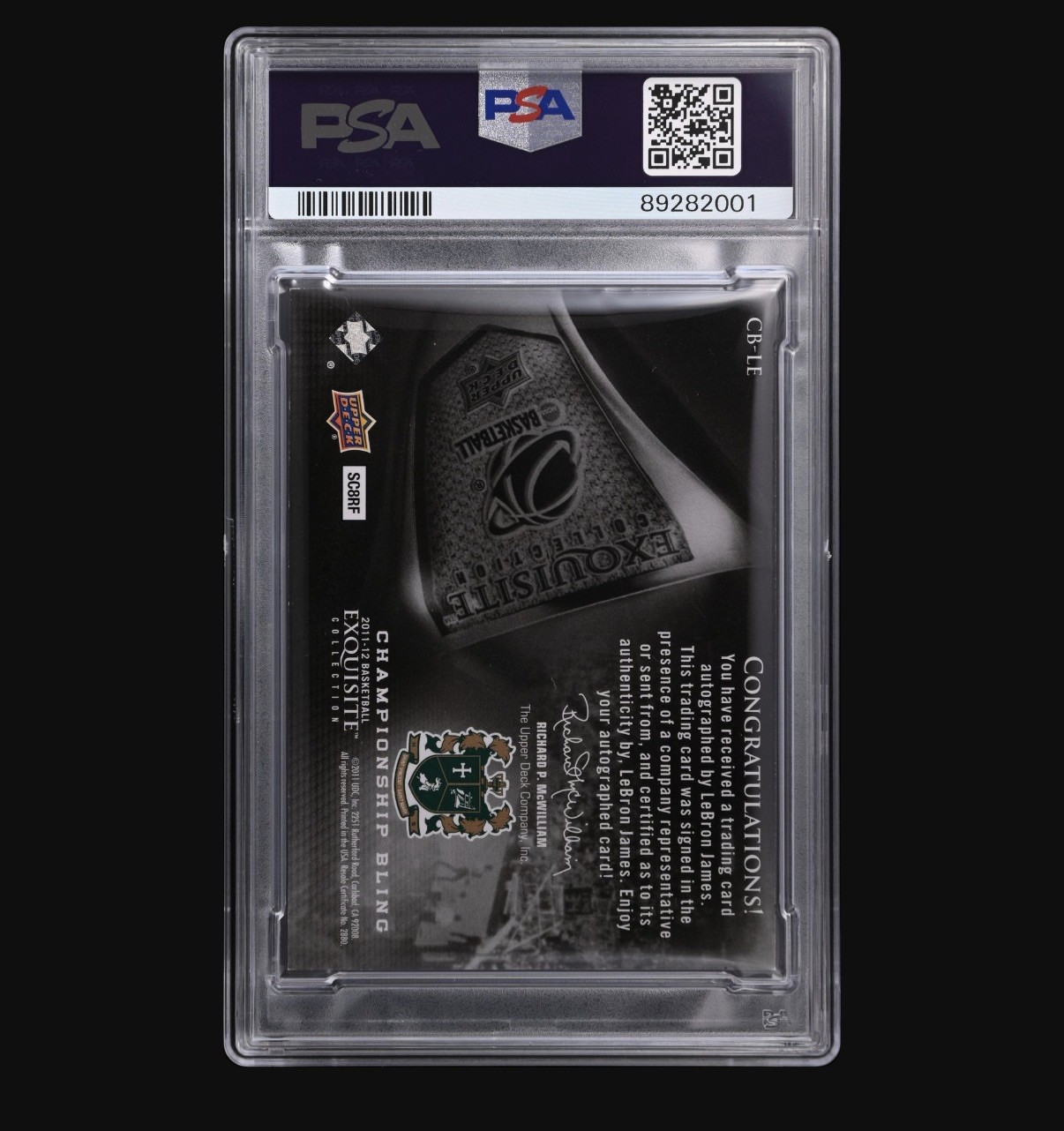 Upper Deck Exquisite LeBron James Championship Bling Gold AUTO PSA/DNA POP 1 view 4