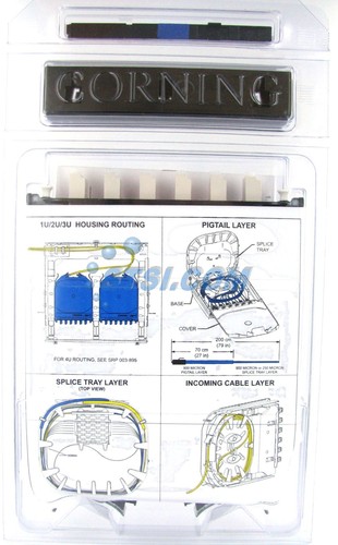 Corning CCH-CS12-A8-P00KE Pigtailed Splice Cassette, 12 F, LC Duplex OM1 ~STSI - Picture 2 of 3