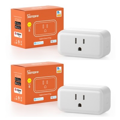 SONOFF Zigbee Smart Plug S40 Lite 15A Mini Outlet Socket for Amazon Alexa 2-Pack