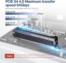 Nvme Pcie 4.0 Adapter Nvme M.2 SSD to Pcie X4/X8/X16 Card with Aluminum Heat ...