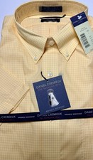 Daniel Cremieux Men's Short Sleeve Plaid Signature Shirt Large Yellow NWT