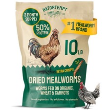 Resealable 10 Lb Bag of Dried Mealworms for Chickens Birds