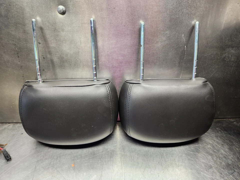 03-09 Trailblazer GM reposacabezas delantero izquierdo y derecho cuero negro par OEM 88979706 Foto 4 de 4