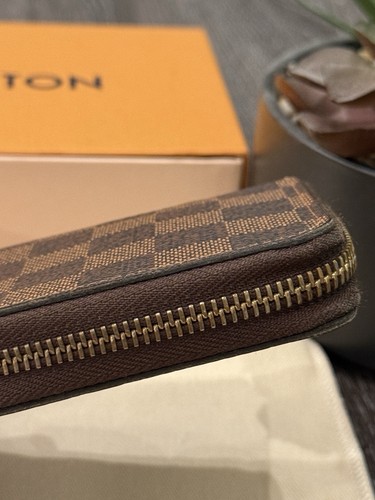 Autentico portafoglio Louis Vuitton Damier Ebene Cherry Clemence certificato di autenticità scatola completa - Foto 13 di 15