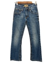 Wrangler 20X Jeans Boys 10 Blue Slim Straight Pants Medium Wash Distressed Denim