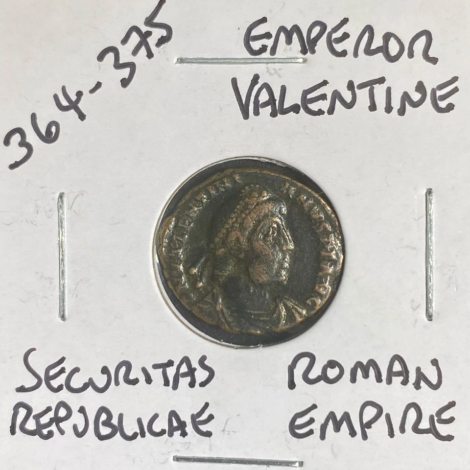 Genuine Ancient Roman Coin 364-375AD Emperor Valentine One Victory Securitas - Image 3 of 4