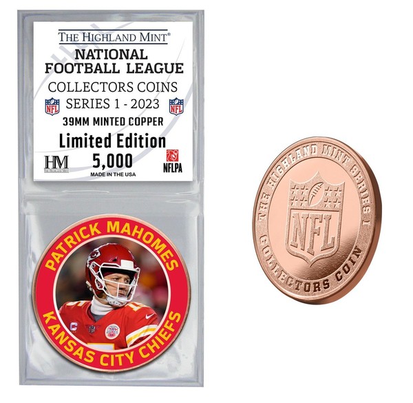 Patrick Mahomes Kansas City Chiefs Nflpa Kupfer Player Collectors Coins-image