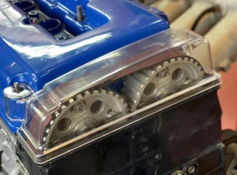 Clear Cam Pulley Timing Belt Cover  Honda Civic Integra Delsol CRX B16A B18C — 第 3/4 张图片