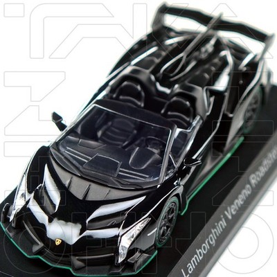 Lamborghini Veneno Roadster 2013 KYOSHO 1:64 LOTTERY 3 Black aventador based NIB