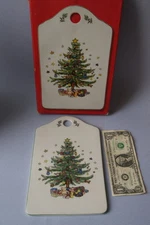NIKKO CHRISTMAS TREE CERAMIC SNACK/CHEESE BOARD HAPPY HOLIDAYS MADE IN JAPAN