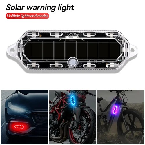 Solar Car Flashing Lights Car Alarm LED Indicator Warning Strobe Flashing Lamp - Picture 2 of 17