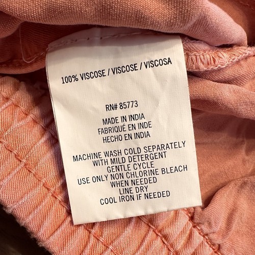 O’Neill Francina Shorts Orange Women’s M Lightweight Drawstring Viscose - Picture 9 of 15