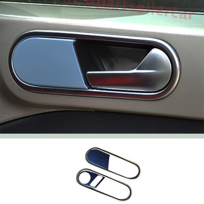 For VW Beetle 2012-2019 Silk Blue Inner Door Handle Button Lock Frame Trim 2PCS