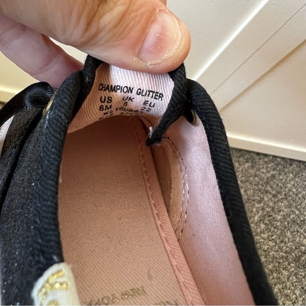 Kate Spade x Keds Champion Glitter Black Sneakers Toddler Shoes Size 6 thumbnail 5