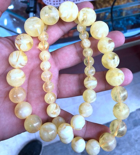 Baltic Blood Amber stone butterscotch Red 10-20mm Tower Beads Collar - Imagen 15 de 31