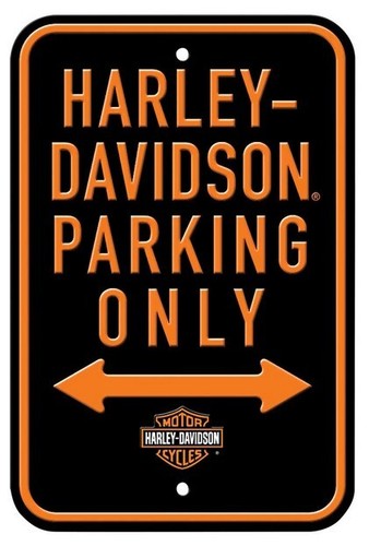 Harley-Davidson H-D Estacionamiento Sólo Cartel de Lata