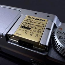 Hot Shoe Cover Fuji Brass Engraving Suitable for Fuji Nikon, Canon Leica, Nikon