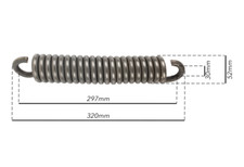 MOLLA PER TILLER CON GANCIO APERTO ERPICE RIPUNTATORE 320 MM FILO 11 MM