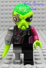 NUOVO Lego Alien Conquest Cyborg PIRATE VILLAIN minifigure 7066 verde minifigure testa