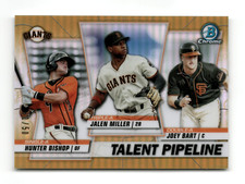 2020 Bowman Talent Pipeline Gold Joey Bart (Bishop, Miller) #TP-SFG Giants /50