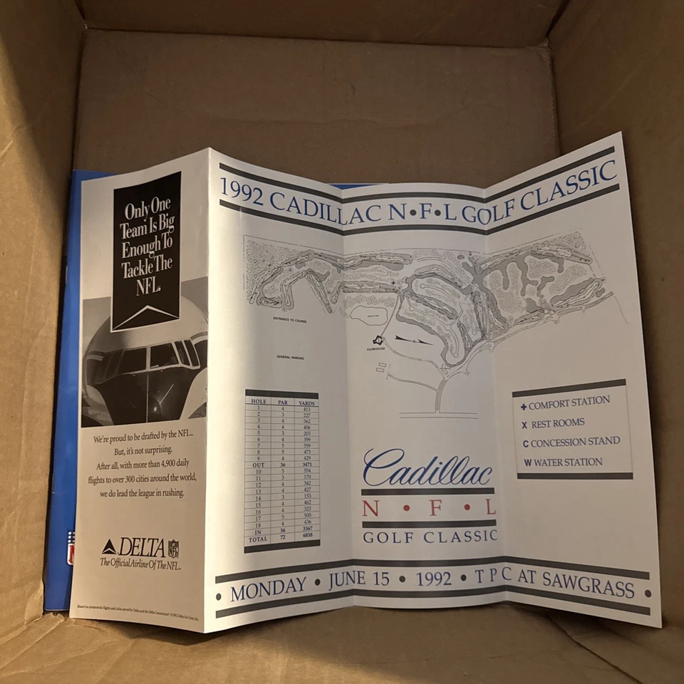 Vintage 1992 Cadillac NFL Golf Classic at TPC Sawgrass Program Booklet Guide - Image 4 of 4