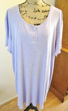 Vintage Women's SS Nightgown by Moments Intimates, Lavender, Sparkles, Size 1X
