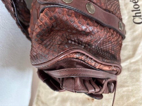 Bolso de hombro de cuero Chloe Silverado marrón usado auténtico hecho en Italia - Imagen 13 de 18