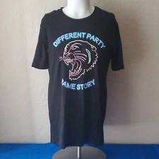 Zara Men's Large Different Party Same Story Tiger Reflective T-Shirt
