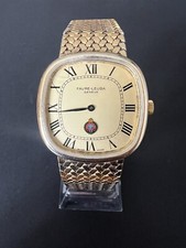 Mens Vintage Favre Leuba Jordan Military Emblem Swiss Hand-Wind 32mm Working