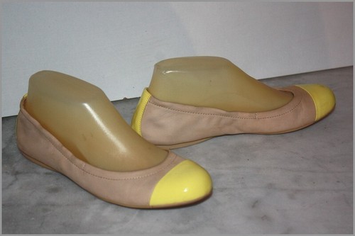 GEOX Respira Ballerines Cuir Beige et Cuir Vernis Jaune T 37 BE - Foto 3 di 7