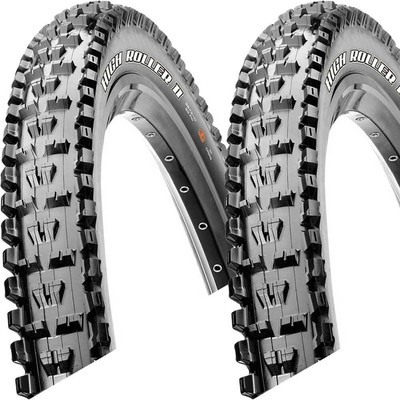 2x Maxxis Reifen HighRoller II Freeride Falt MaxxPro+EXO 26x2.40 61-559 schwarz