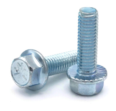 3/8''-16 x 1-1/4'' | Zinc Plated Steel Hex Serrated Flange Bolts - Select Qty