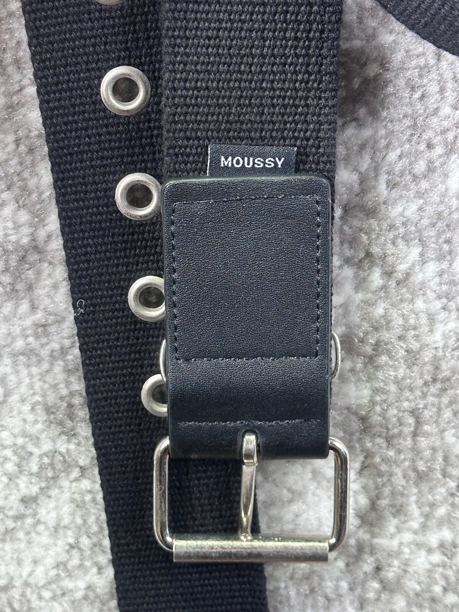 小物 Black by moussy undulation buckle belt Moussy Belt 25