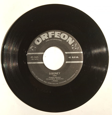 CUARTETO RUFFINO -SIBONEY / LUNA DE MIEL EN PUERTO RICO- MEXICAN 7'' SINGLE, CHA