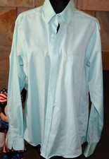 Men's Chaps Wrinkle Free Shirt 16 1/2 Classic Fit Twill Green