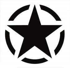 New Millitary Star Vinyl Decal For Cars Window Crafts Cups Pick Size Color