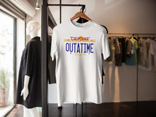 OUTATIME BACK TO THE FUTURE INSPIRED T SHIRT 80s FILM ADULT KIDS