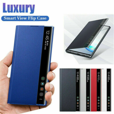 Luxury Smart View Leather Flip Stand Case For Samsung Galaxy S24 S23 S22 S21 S20