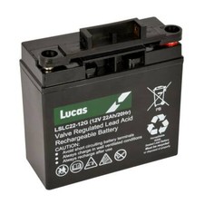 2 X Lucas 12V 22AH AGM/GEL GOLF TROLLEY BATTERY (18 Holes) with T-BAR POWAKADDY